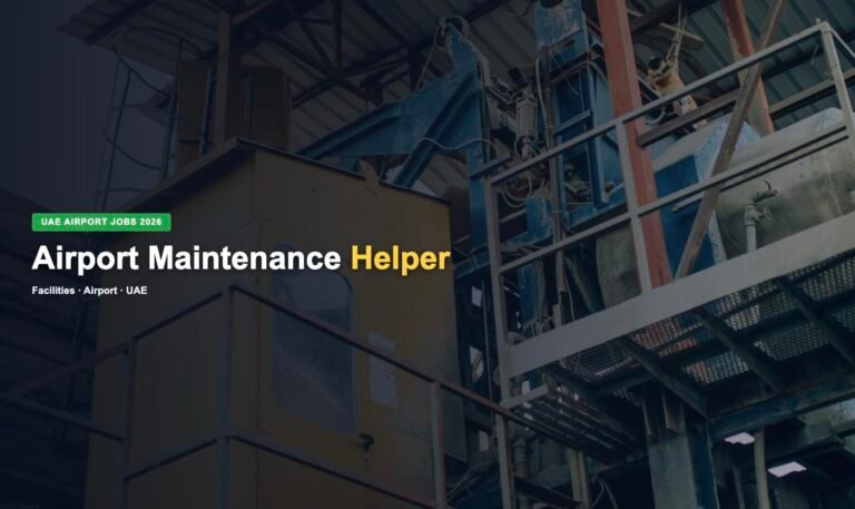 Airport Maintenance Helper Jobs in UAE 2026 – Latest Opportunities, Salary & How to Apply