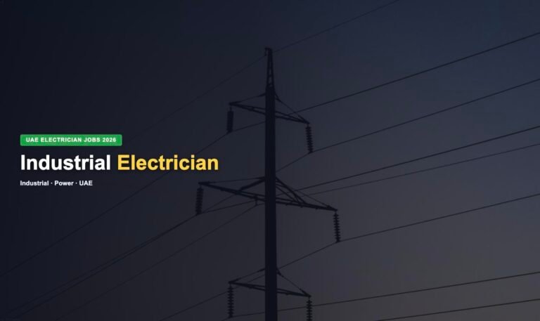 Industrial Electrician Jobs in UAE 2026 – Current Vacancies, Salary & How to Apply