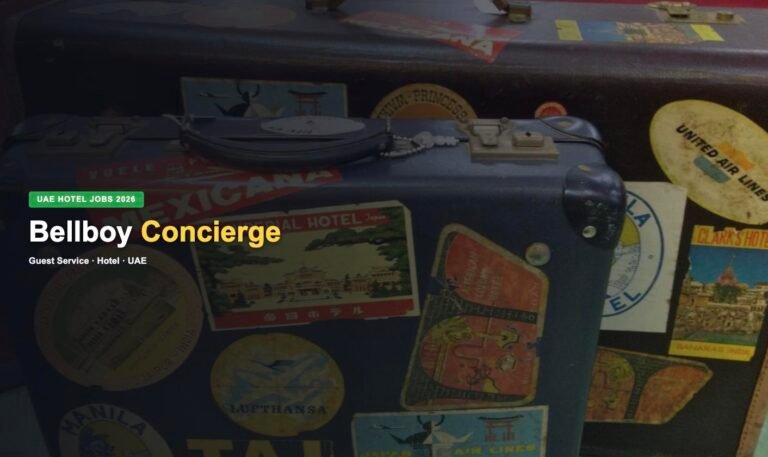 Hotel Bellboy / Concierge Jobs in UAE 2026 – Current Vacancies, Salary & How to Apply