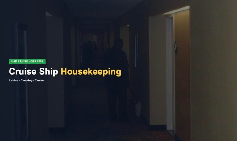 Cruise Ship Housekeeping Jobs in UAE 2026 – Current Openings, Salary & How to Apply