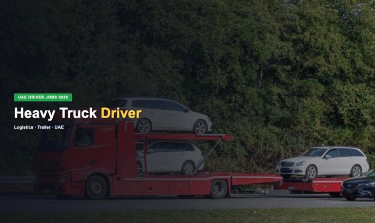 Heavy Truck Driver Jobs in UAE 2026 – Latest Hiring, Salary & How to Apply