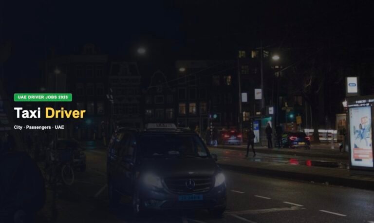 Taxi Driver Jobs in UAE 2026 – Current Vacancies, Salary & How to Apply