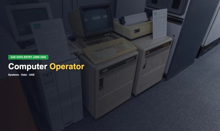 Computer Operator Jobs in UAE 2026 – Latest Hiring, Salary & How to Apply