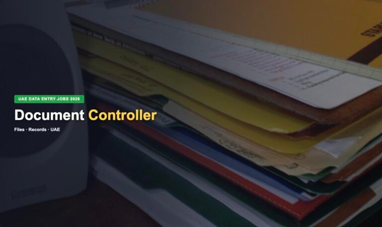 Document Controller Jobs in UAE 2026 – Latest Opportunities, Salary & How to Apply