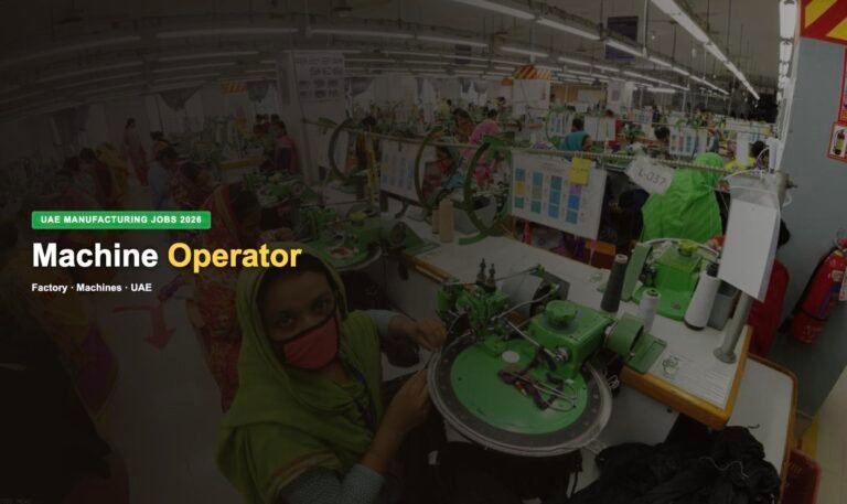 Machine Operator Jobs in UAE 2026 – Current Openings, Salary & How to Apply