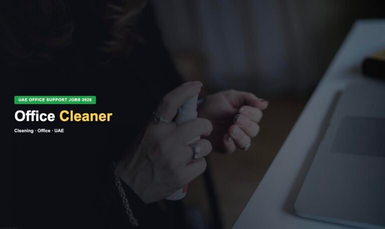 Office Cleaner Jobs in UAE 2026 – Latest Opportunities, Salary & How to Apply