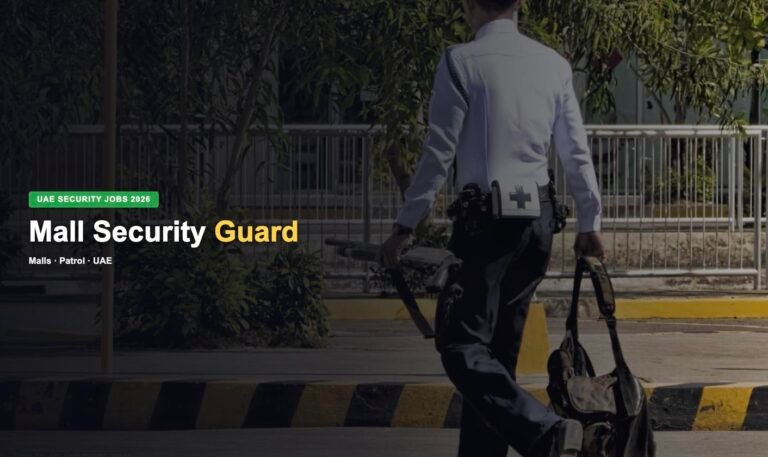 Mall Security Guard Jobs in UAE 2026 – Current Openings, Salary & How to Apply