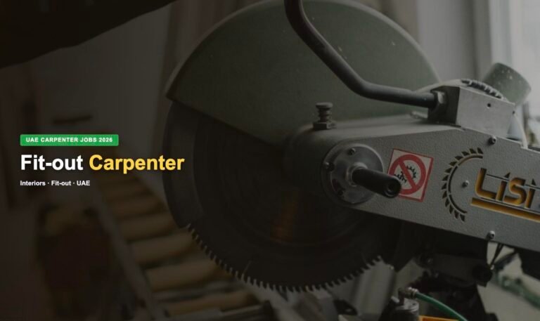 Fit-out Carpenter Jobs in UAE 2026 – Latest Hiring, Salary & How to Apply