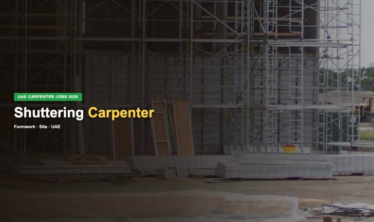 Shuttering Carpenter Jobs in UAE 2026 – Current Vacancies, Salary & How to Apply