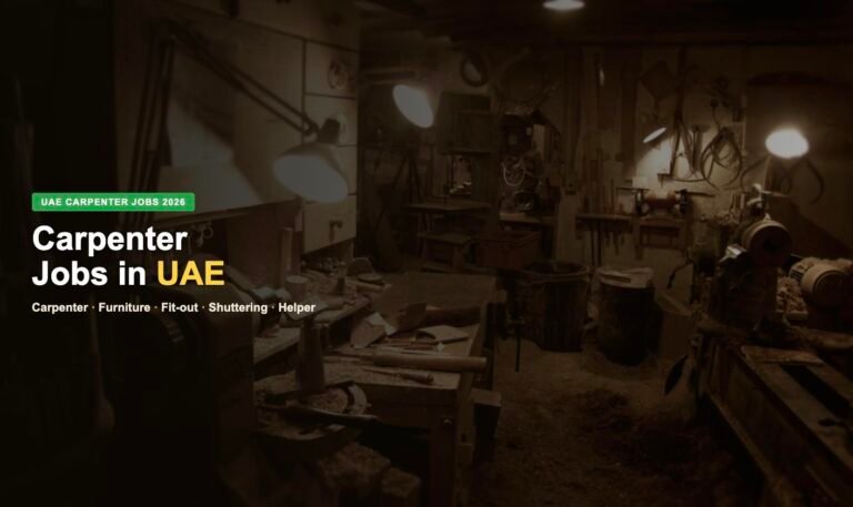 Carpenter Jobs in UAE 2026 – Latest Vacancies, Salary & How to Apply