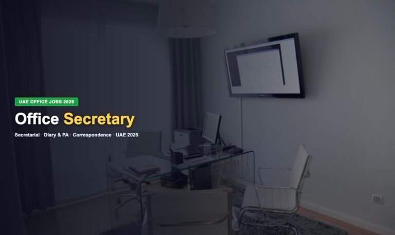 Office Secretary Jobs in UAE 2026 – Current Openings, Salary & How to Apply
